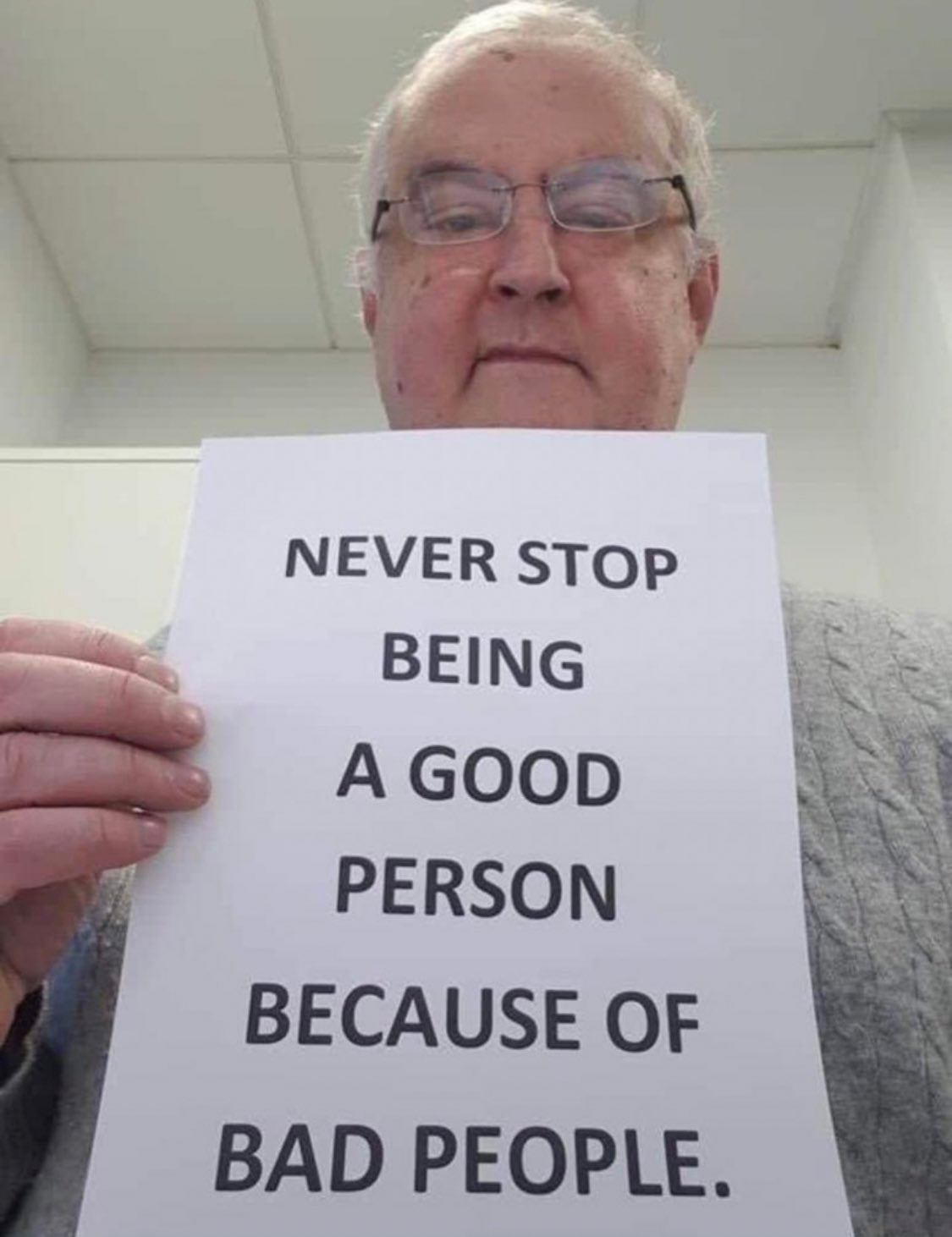 Never stop being a good person